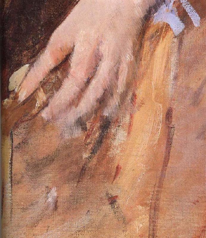 Mary Cassatt Detail of  The woman in Black